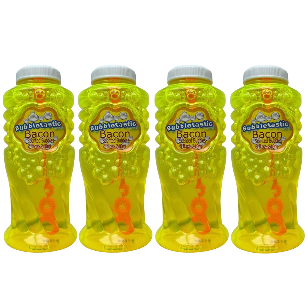 Photo 1 of Dog Bubbles! Bubbletastic Bacon Bubbles for Dogs - 4 Bottles - 8oz Each - Includes Wands!