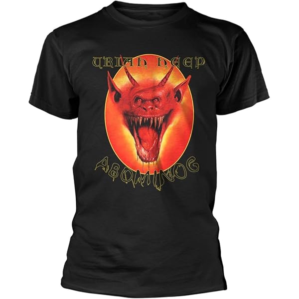 Amazon.com: Uriah Heep Abominog Mens Red Short Sleeve T Shirt 80s