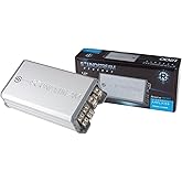 SOUNSTREAM RSM4.1200D Class D 4-Channel Car Amplifier – 1200W Car Audio Amp with Automatic Hi-Level Signal Sensing & RCA Inputs