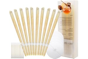 USHJNV Earwax Removal Kit 10-Piece Ear Wax Removal Tool Convenient Ear Cleaning Kit, Ear Spoon and Cotton Swab