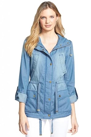 michael kors jacket womens blue