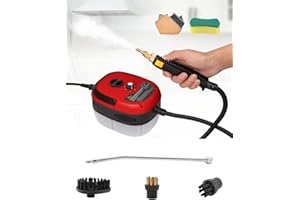 KEYOXY Handheld Steam Cleaner, 2500W High Pressure Steam Cleaner with 3 Brush Heads, Towel, Sponge Steam Cleaners for Home Use, High Temperature Fast Heating Steamer for Cleaning Kitchen,Bathroom,Furniture