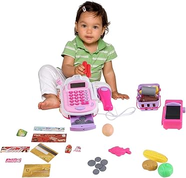 STOBOK Caja Registradora de Jguete para Niños Juego de Caja Registradora con Sonido y Luz para Niños Pequeños (Color Aleatorio): Amazon.es: Juguetes y juegos