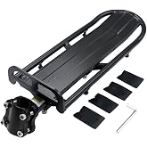 Outtag Rear Bike Rack Aluminum Alloy Bike Cargo Rack Quick Release Adjustable Bicycle Rear Rack Heavy Duty Mountain Bike Back Rack Seat Post Frame Mount Cycle Luggage Carrier Accessories