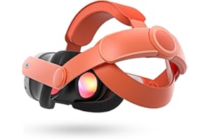 Maecker Straps Compatible for Quest 3 Head Strap for Meta Quest 3 Headstrap Solid Comfortable vr Accesssories Elite Straps - Blood Orange