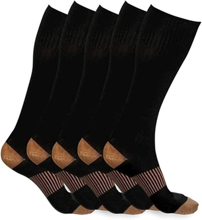 CopperInfused Therapeutic Compression Socks Comfortable, Reduce