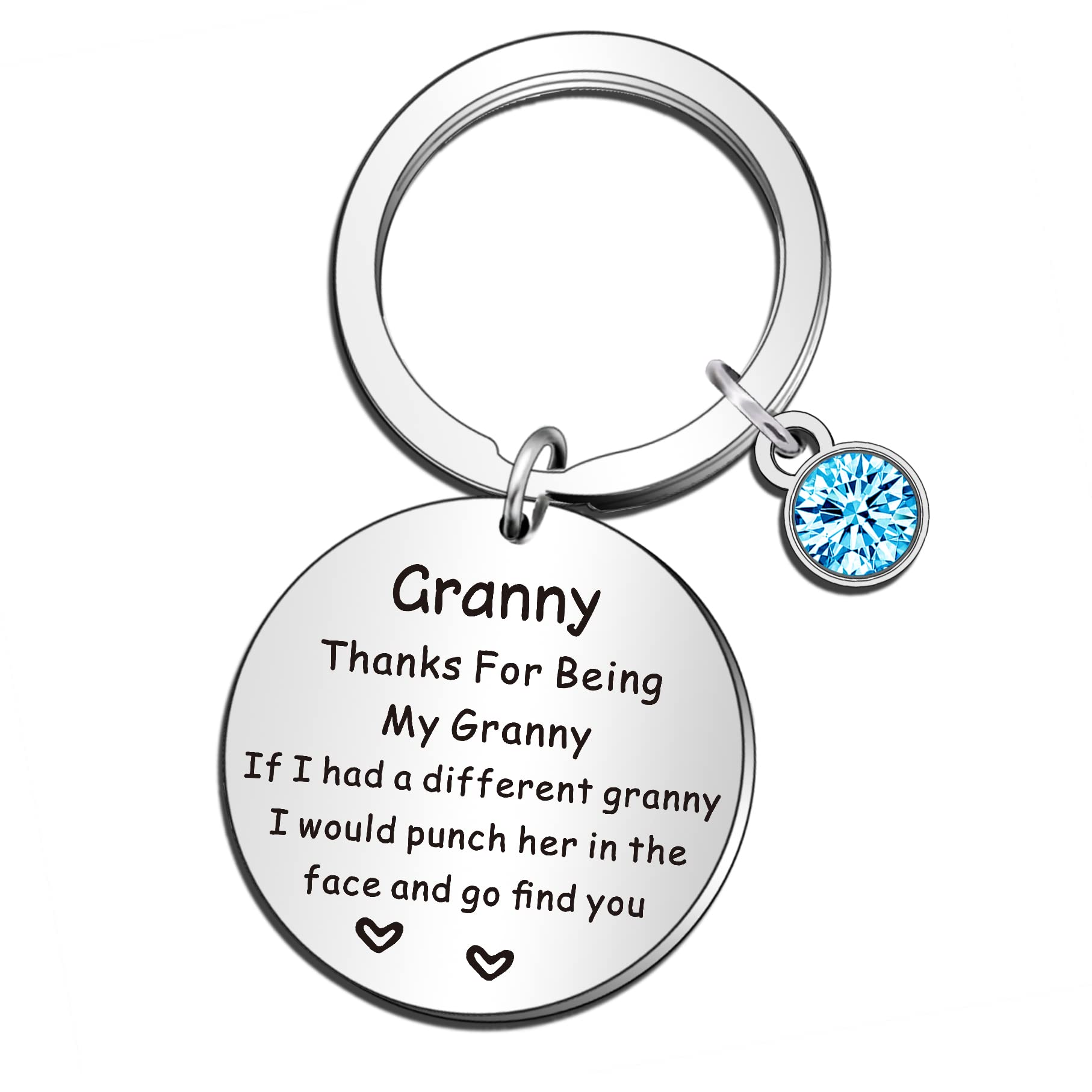 QMVMV Granny Gifts Granny Birthday Christmas Mothers Day Gift Keyring Personalized Present Keychain for Woman