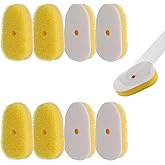 8 Packs Dish Wand Sponge Refills Compatible with Scrub Daddy - Replacement Heads, Dish Scrubber Brush for Cleaning Stuck-on Food, Sponge Replacement Heads for Kitchen Cleaning, (Only Refills)