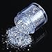 ECBASKET 1 Jar Hottest Hexagon Shinning Silver Glitter Powder Nail Glitter Slices