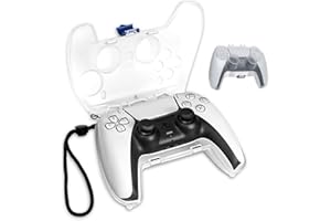 NANANINO PS5 Controller Cover Case, Hard Shell Protection Case for PS5 DualSense Wireless Controller, PlayStation 5 Controller Accessories - Clear