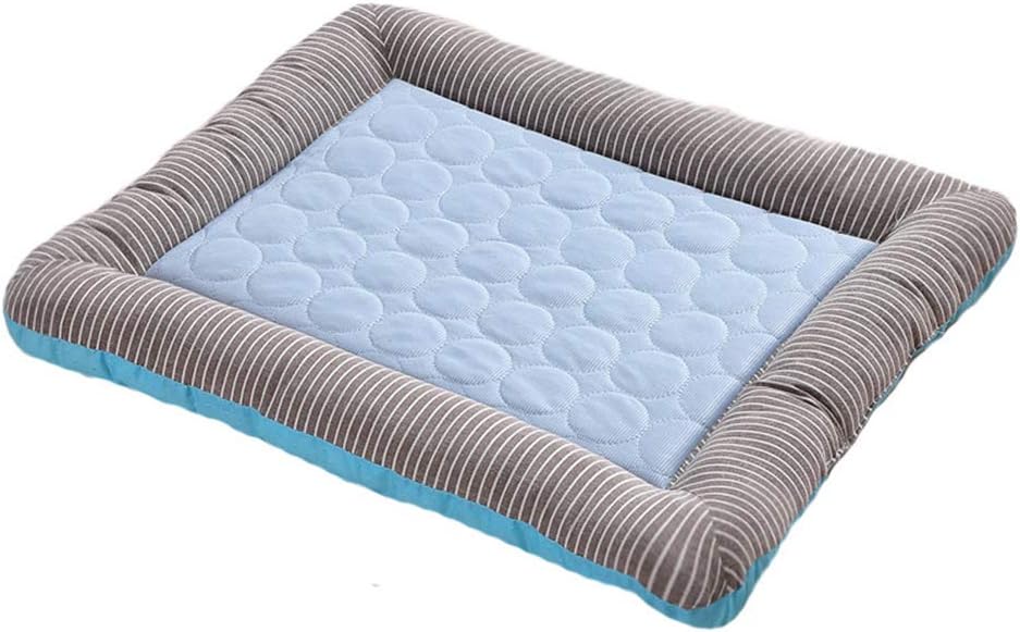 IEUUMLER Pet Mattress Cooling Mat Pad Self-Cooling Bed Thermostatic Cooling Pad for Dog Cat IE092 (S:45 * 35cm, Blue)