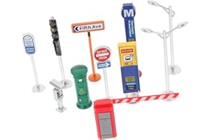 TOYANDONA 1 Set Traffic Barricade Model Traffic Light Toy Street Road Signs Playset Road Signs Game Mini Cones Toy Road Signs Mini Road Cones Cognition Toys Traffic Sign Toys for