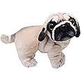 YONLIT Lifelike Pug Dog Stuffed Animal Animated Plush Puppy Toy Doll Super Realistic Dogs Act Like Real Excellent Gifts for Kids Birthday Party Dog Collection 9 Inches (Pug)