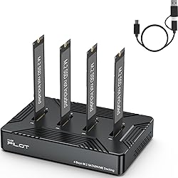 AMZPILOT 4 Bays M.2 NVMe & SATA to USB C Docking