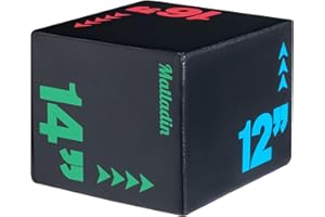 Matladin Heavy Foam Plyo Box, 3 in 1 Plyometric Jump Box for Home Gym Training, Jumping, Workout Exercise