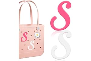AIERSA 2Pcs Letter Charms for Bogg Bag,Charm for Bogg Bag Accessories,Alphabet Insert Charms Compatible with Bogg Bag and Simply Southern Bag Decorative, Fit Most Rubber Beach Bag