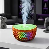 Essential Oil Diffuser, 120ml Zen Design with 7-Color LED Night Light