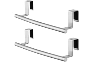 KES Over The Cabinet Door Towel Rack, Kitchen Towel Holder, Over The Cabinet Door Kitchen Towel Bar SUS304 Stainless Steel 2 Pack Brushed Finish, KTH200S26-2-P2