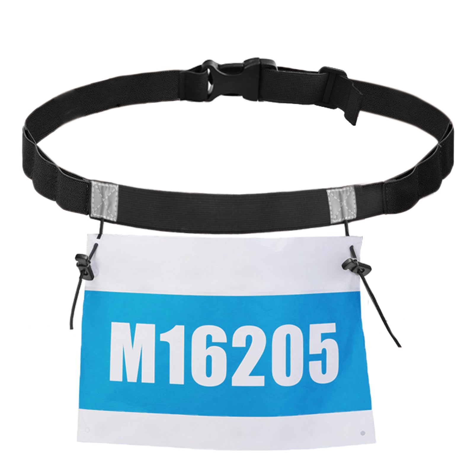 TRIWONDER Adjustable Triathlon Race Belt Reflective Running Number Belt Marathon Bib Holder with Gel Loops (Black)