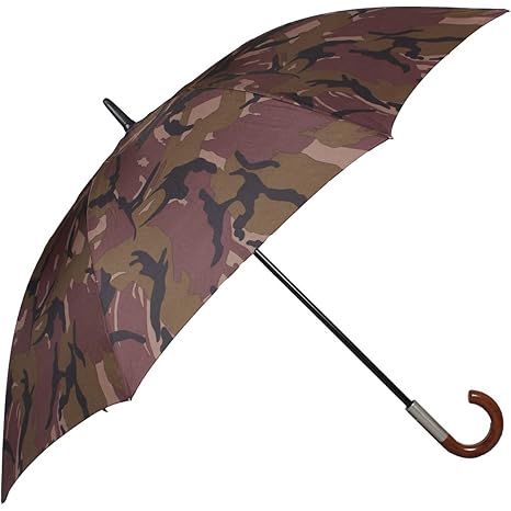 685 mm Auto Open Umbrella with Military Print (Brown)
