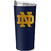 Logo Brands NCAA 20 oz Powder Coat Stainless Tumbler -Double-Wall Insulated Everday Tumbler for Hot or Cold Drinks, High Lip Lid, Team Color