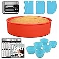 INFRAOVENS Baking Accessories for Ninja Combi All-in-One SFP701 Silicone Cake Pan, Reusable Cupcake Liners, Conversion Chart Air Fryer Set to Bake, Cook, Reheat in Outdoor Electric Oven