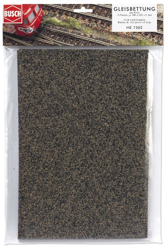 Busch 7502 Cork Bedding 300x200mm HO Track Scale Model Train Track