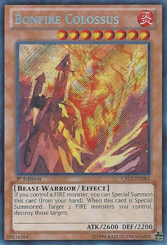 Yu-Gi-Oh! - Bonfire Colossus (CBLZ-EN084) - Cosmo Blazer - 1st Edition - Secret Rare