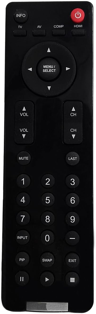 VR2 Replacement Remote For Vizio TVs - Fits VL320M, VO320E, VO370M, VP322, VP323HDTV10A, VECO320L, And More - White