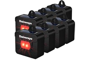 UNIVERAYO Coyote Deterrent Solar Predator Control Lights Skunk Raccoon Deer Repellent Devices Fox Animal Repeller 8 Pack Upgraded Version