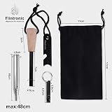 Flintronic Fire Starter Flint Striker Kit with Blow Tube Whistle Scraper view 2