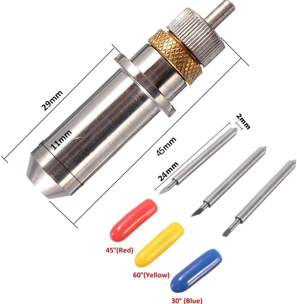 GAOHOU 15pcs 30/45/60 Degree Vinyl Cutter Blade for Roland Cutting Plotter with Blade Holder - Tool Accessories Drill Bits - 15 x Blades for Cutting Plotter: Electronics