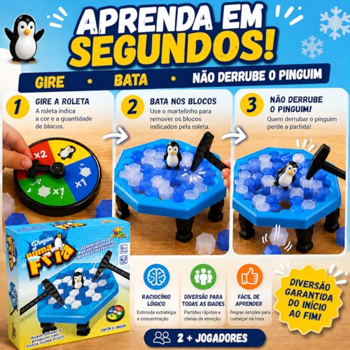 Quebra Gelo Do Pinguim Numa Fria Jogo De Mesa Brinquedo Educativo Game