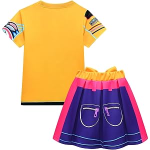 WYYXXT Girls Rumi Princess T-Shirt Skirt Set Halloween Birthday Party Pop Outfits