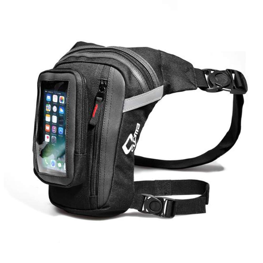 VOANZO Moto Drop Leg Bag Messenger Bag Quick Release Mobile Phone Thigh Bag Daypack for Men High Capacity (265mmx180mmx40mm)