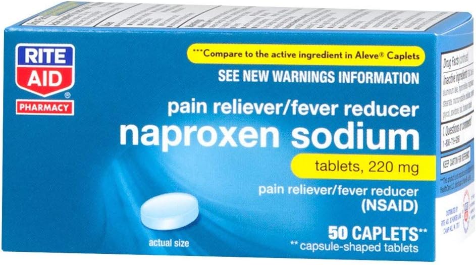 Rite Aid Naproxen Sodium Pain Relief Pills, 220 mg Caplets