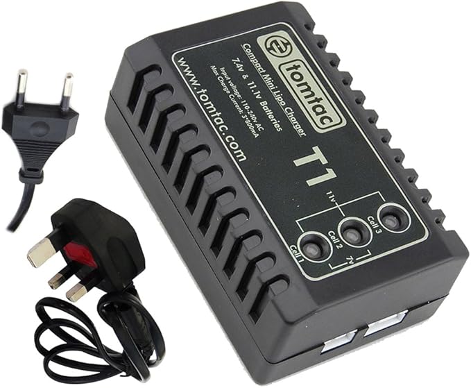 TOMTAC AIRSOFT BATTERY CHARGER BALANCER 11.1V 7.4V 2 3 CELL LIPO mains