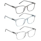 3 Pack Distance Glasses for Men Women, Blue Light