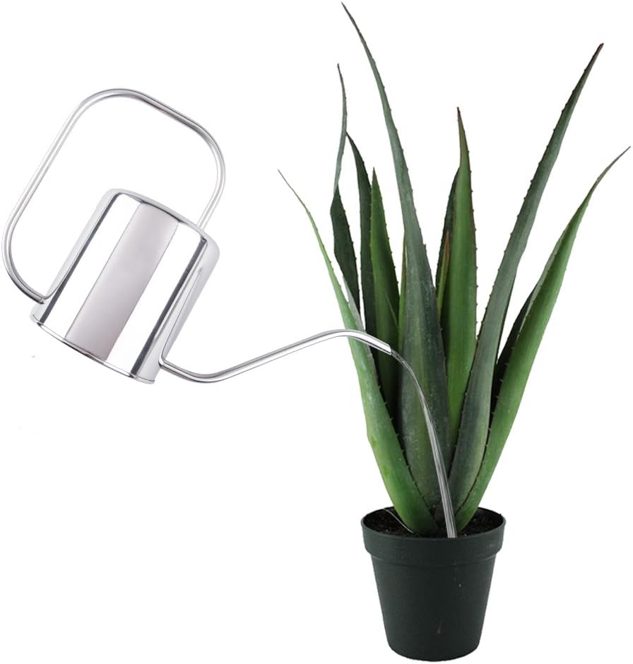 Fasmov 51 Oz Stainless Steel Watering Can Modern Style Watering Pot : Garden & Outdoor