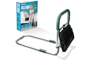 NEDA Bed Rails for Elderly Adults Safety - Adjustable Bed Cane Assist for All Bed Sizes - Bed Rail for Elderly, Patients, Han