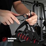 HPYGN Resistance Bands Handle Gym Cable Attachment with 2 Carabiners view 4