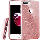 TOZO Case for iPhone 7 Plus, SHINY Series [Bling Crystal] Ultra Thin Sparkle Premium 3 Layer Hybrid Semi-transparent Lightweight / Exact Fit / Soft Case for iPhone 7 Plus 5.5 inch Pink