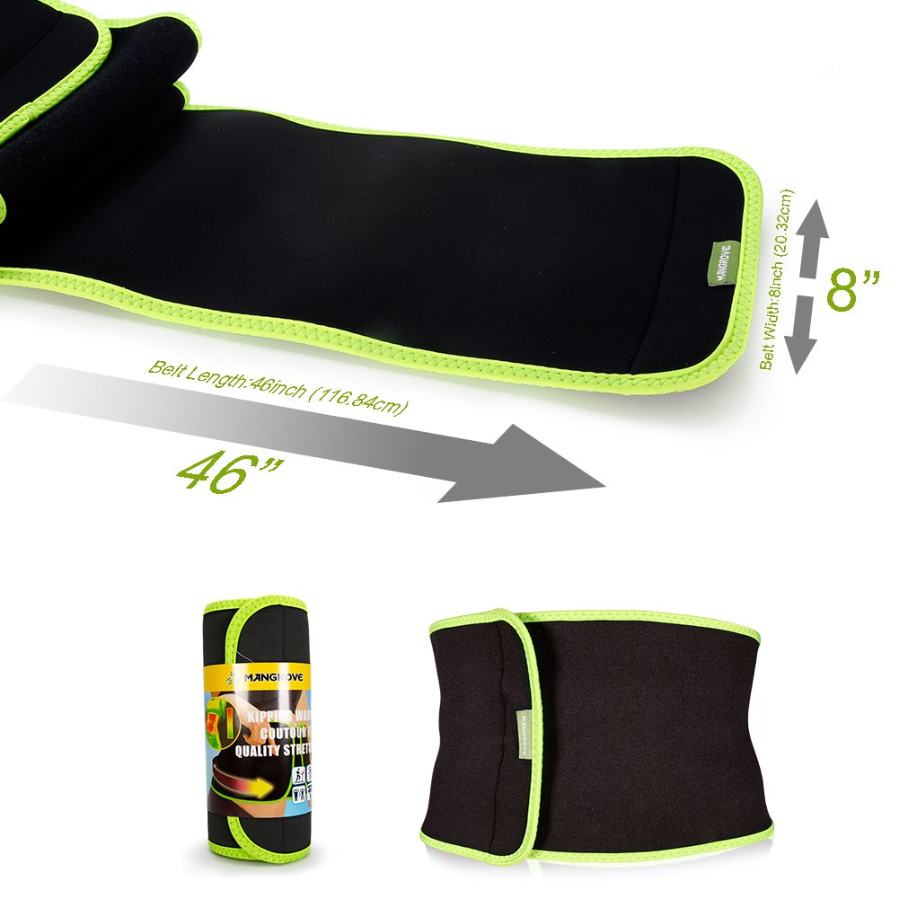 Adjustable Sweat Waist Trimmer AB Belt Weight loss Body Shape Wrap with Lower Back & Lumbar Support for Woman & Man