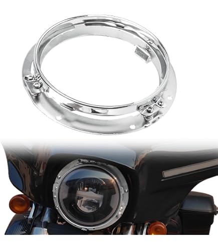 TCMT 7 Inch Chrome Headlight Mounting Ring Bracket For Harley Touring Softail 1991-2013