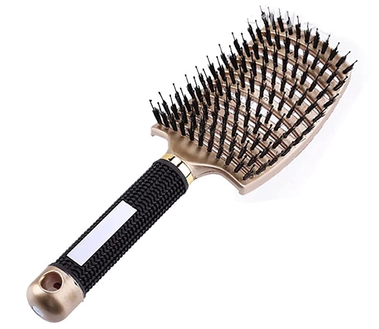 Voremy Ultra Detangler Magic Brush, Anti-Static Boar Bristle Hair Brush, Fast Blow Drying Hairstreaq Detangling Brush, Wet Or Dry Use For Men,Women, Kid Long,Thick,Thin,Curly, Tangled Hair (Golden)