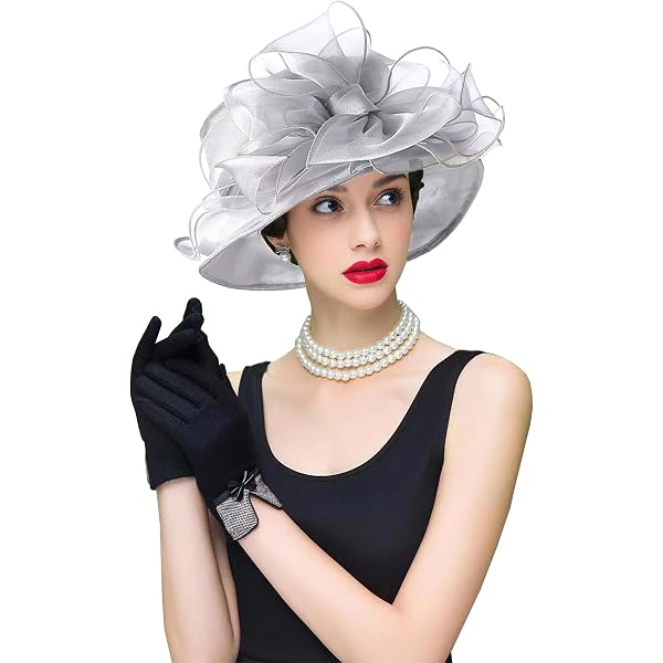 GLAKJGIY Church Hat for Women Derby Tea Party Wedding Dress  display picture 1
