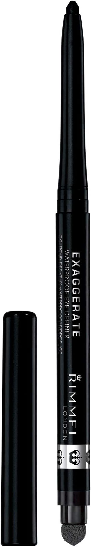 Rimmel Exaggerate Waterproof Eye Definer Noir 261 Black Pencil Eyeliner