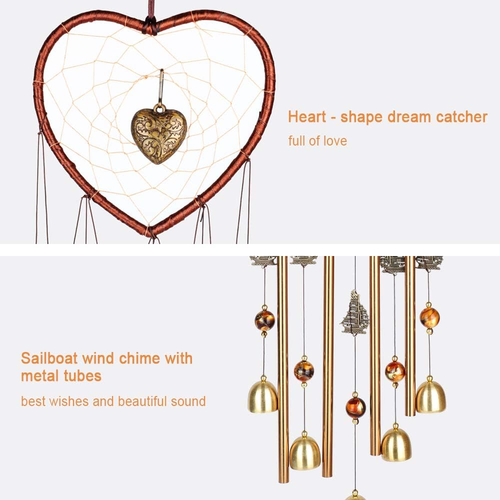 PROMISE YO Heart Wind Chimes Outdoor, Hearts Windchime Indoor Dream Catcher Wind Chimes Outdoor Metal Bell Wind Chimes Mom Wind Chime for Garden, Yard, Patio, Home, Room, Window Décor (Heart Shape) : Garden & Outdoor