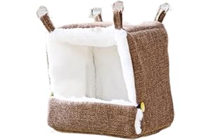 Fleece Conure Warming House Hanging Bird Cage Accessory with Regulator for Cold Weather Comfortable Roosting Space USB Heated