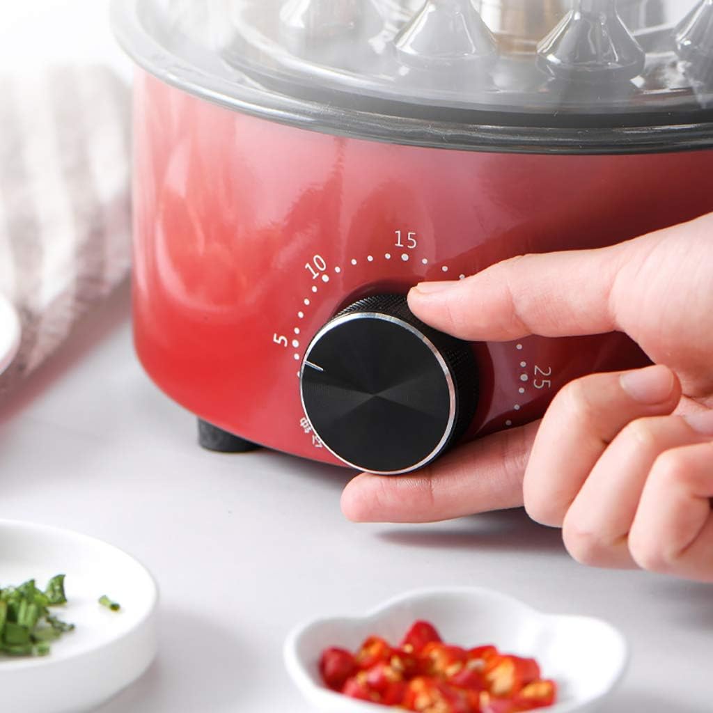 review Smokeless Automatic Rotating Barbecue Machine, Timing Setting, Transparent Glass Cover, Separate Design, 1100W, Red